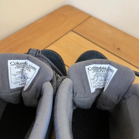 Columbia Waterproof Suede Hiking Boots OmniGrip Techlite Soles Blue Women's US 7 - Picture 6 of 6